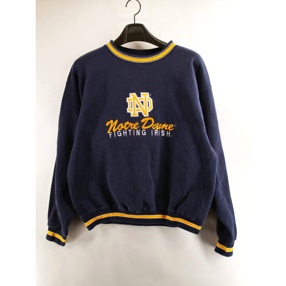 VTG Team Edition Notre Dame Fighting Irish Embroidered Sweatshirt XL Y2K 90s